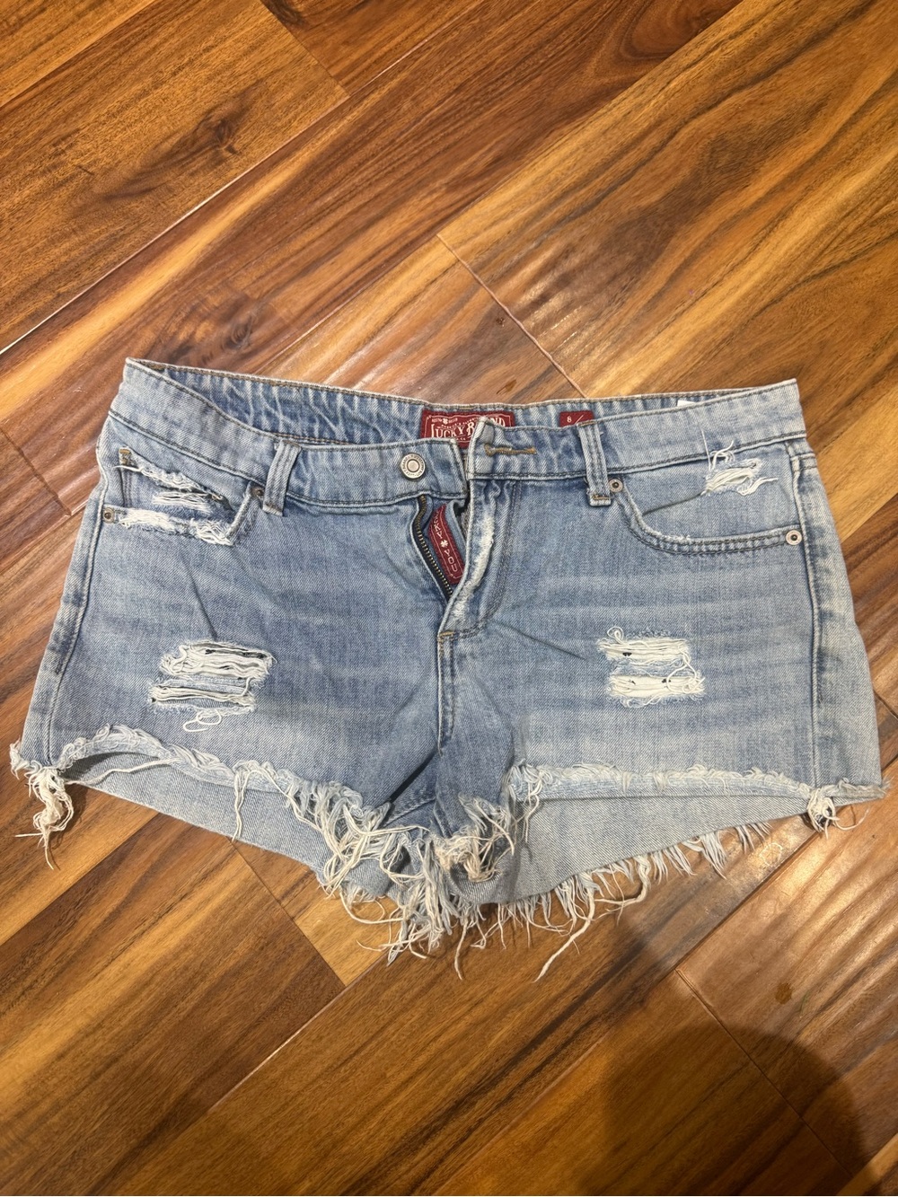 Lucky Brand Light Wash Distressed Denim Shorts